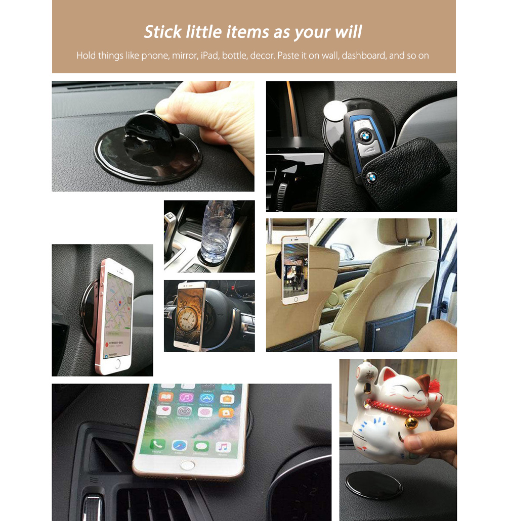 Reusable Sticky Gel Cell Pad Anti Slip Phone Holder for Kitchen Bathroom House Car