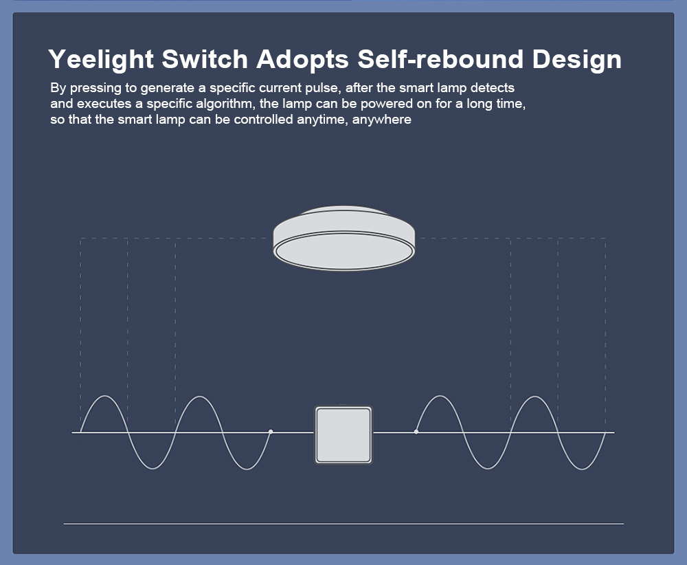 Yeelight Smart Switch Self-rebound Design Triple Bond