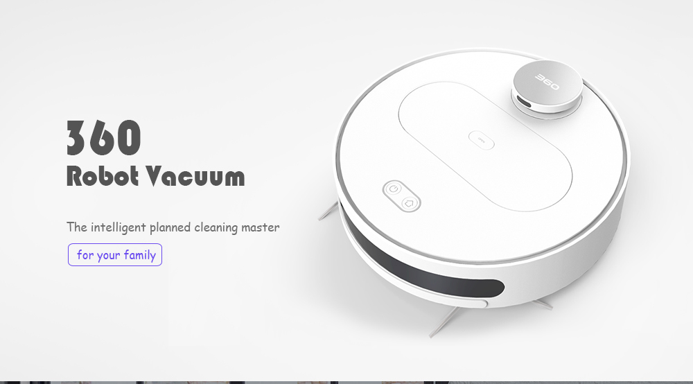 360 S6 Robotic Vacuum Cleaner Automatic Remote Control Cleaning Robot - White