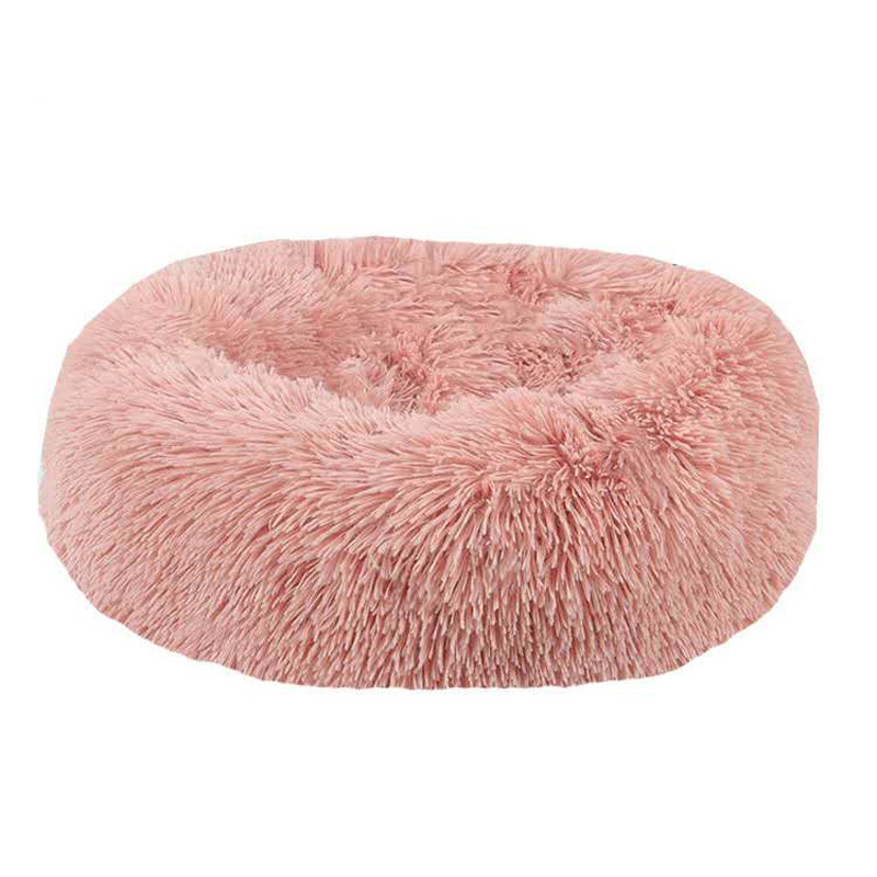 Long Plush Round Pet Bed Flush Kennel Creative Pet Nest for Cats and Dogs
