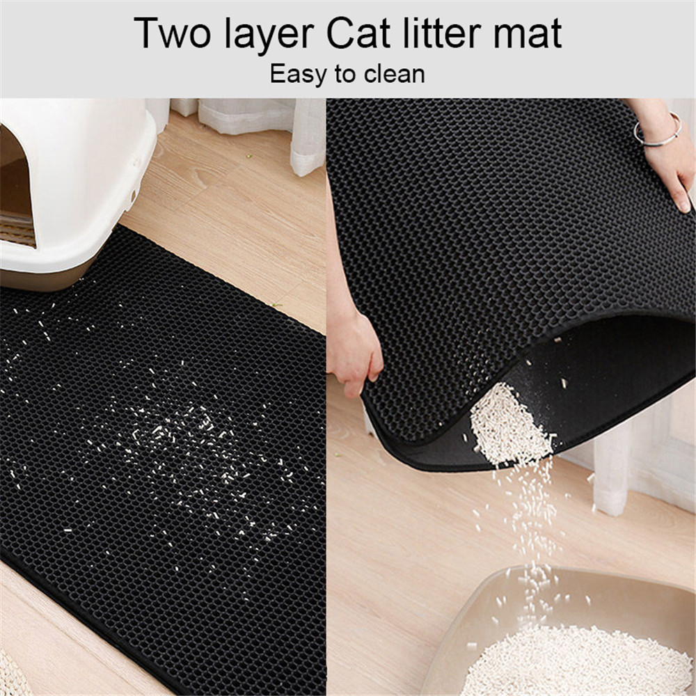 Multifunctional Foldable Cat Litter Pad - Black 40*50