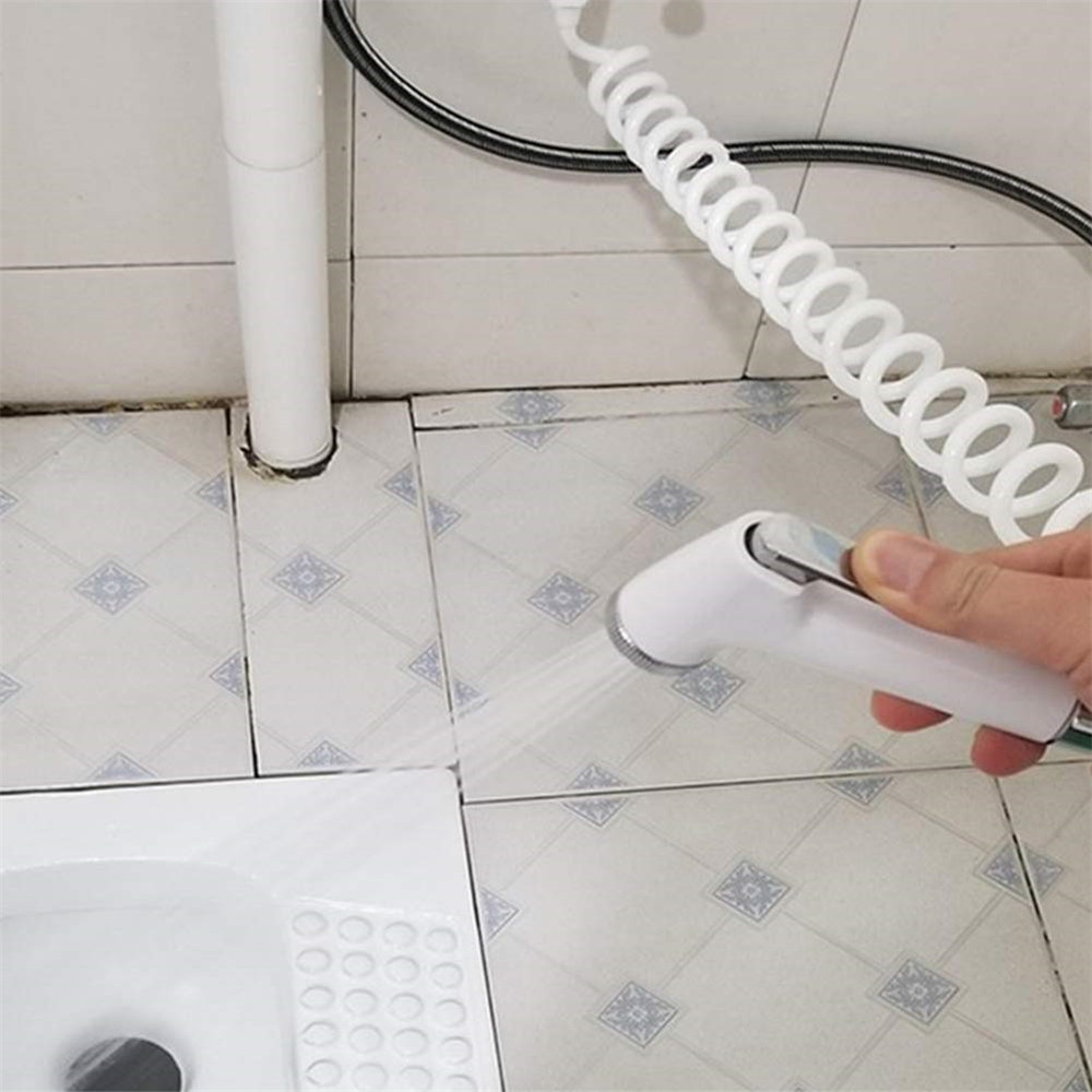Handheld Toilet Portable Bidet Sprayer Nozzle Shower Head Seat Bathroom Kit - White