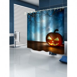 Halloween Pumpkin Printed Waterproof Bathroom Shower Curtain