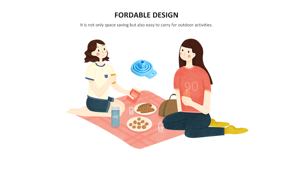 Portable Retractable Home Kitchen Funnel