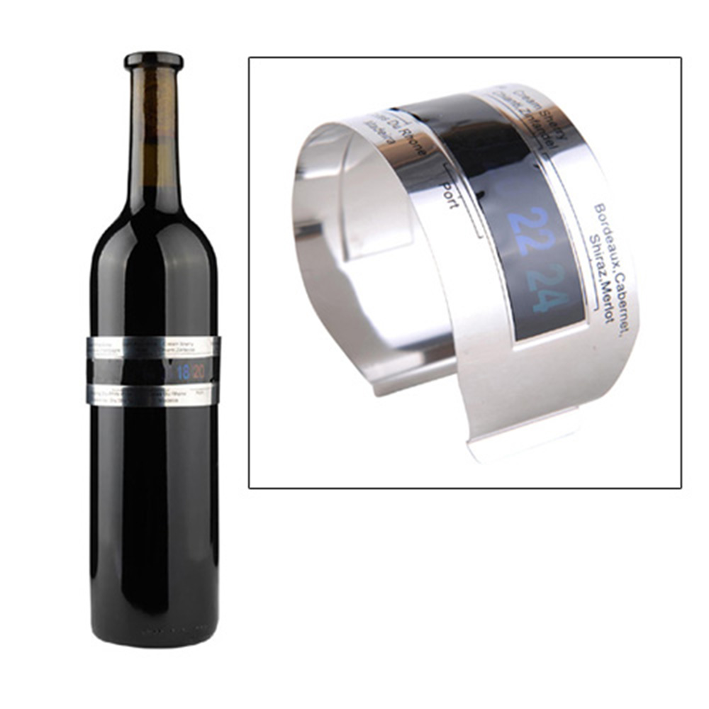 Hoard Stainless Steel Wine Bracelet Thermometer 4-26 Centigrade Degree Red Wine Temperature Sensor